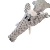 Oh So Fetch Elephant Teddy Squeak Dog Toy in Grey image