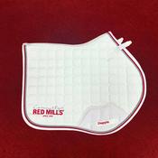 Red Mills Horse Close Contact Saddle Pad in White image