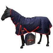 Red Mills Horse Heavy Turnout Rug in Navy &amp; Red (400g) image