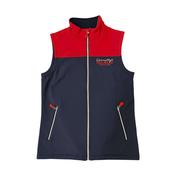 Red Mills Unisex Soft Shell Gilet in Navy &amp; Red image