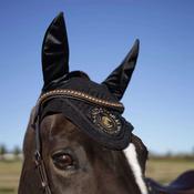 SandStorm Horse Velvet Ear Fly Veil in Black image