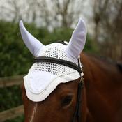SandStorm Horse Satin Ear Veil in White