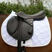 SandStorm Horse Satin Saddle Pad in White image