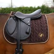 SandStorm Horse Velvet Saddle Pad in Dark Chocolate image