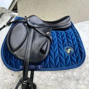 SandStorm Horse Velvet Saddle Pad in Sapphire image