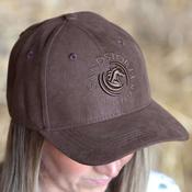SandStorm Suede Effect Baseball Cap in Chocolate image