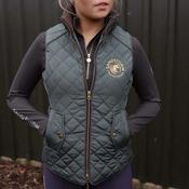 SandStorm Women's Tailored Quilted Gilet in Hunter Green image