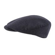 Schoffel Countryman Tweed Cap in Navy Herringbone Tweed image