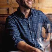 Schoffel Men's Alderburgh Tailored Shirt in Dusky Blue &amp; Oak Check image