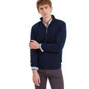 Schoffel Men's Calton Cotton Cashmere Quarter Zip Jumper in Navy image