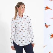 Schoffel Women's Norfolk Shirt in Pheasant Print image