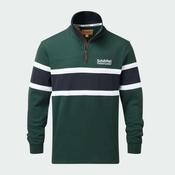 Schoffel Unisex Exmouth Quarter Zip Jumper in Pine Green