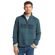 Schoffel Men's Bude Quarter Zip Jumper in Deep Ocean Blue