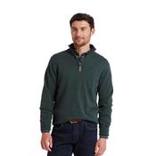 Schoffel Men's Calton Cotton Cashmere Quarter Zip Jumper in Botanical Green image