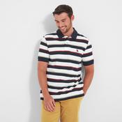 Schoffel Men's St. Ives Tailored Polo Shirt in Navy &amp; Bordeaux Stripe image