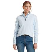 Schoffel Women's Polperro Pima Cotton Quarter Zip Jumper in Blue Water
