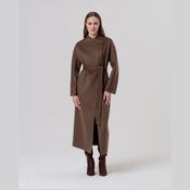 Surkana Double Breasted Coat in Dark Camel image