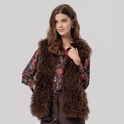 Surkana Fur Vest in Chocolate image