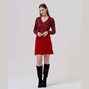 Surkana Short Skirt with Patch Pockets in Red image