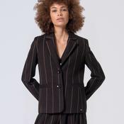 Surkana Women's Irdi Pinstripe Blazer in Brown image