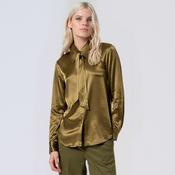 Surkana Women's Irpo Neck Tie Shirt in Khaki image