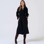Surkana Women's Lina Handmade Wool Coat in Black image