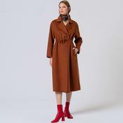 Surkana Women's Lina Handmade Wool Coat in Toffee image