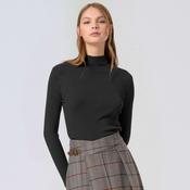 Surkana Women's Liza Ribbed Turtleneck Jumper in Black image