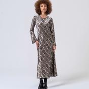 Surkana Women's Mady Long Animal-Print Dress in Grey image