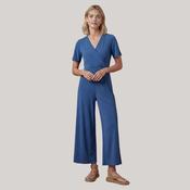 Surkana Women's Cross Neck Jumpsuit in Blue