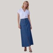Surkana Women's Fitted Waist Sleeveless Shirt in White image