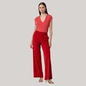 Surkana Women's Pocketed Pants in Red image