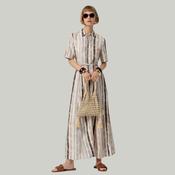 Surkana Women's Short Sleeve Shirt Dress in Beige image