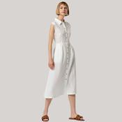 Surkana Women's Sleeveless Shirt Dress in White image