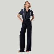 Surkana Women's Straight Leg Pants with Pockets in Black