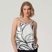 Surkana Women's Straight Neck Strap Top in White image