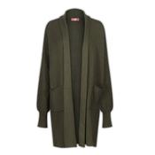 Welligogs Women's Cable Knit Cardigan in Khaki