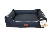 Beddies Waterproof Lounger Dog Bed in Navy and Beige image