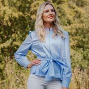 Welligogs Women's Henrietta Wrap Shirt in Blue image