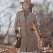 Welligogs Women's Demelza Hazelnut Wool Coat image