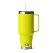 YETI Rambler 42 Oz Straw Mug in Firefly Yellow (1242ml) with Straw Lid