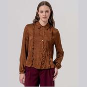 Surkana Shirt With Drawstrings in Brown