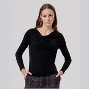 Surkana Tshirt Asymmetrical Neck in Black image