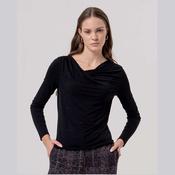 Surkana Tshirt Asymmetrical Neck in Black