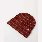 Surkana Knit Hat With Stripes in Chocolate