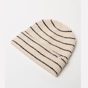 Surkana Knit Hat With Stripes in Ecru image