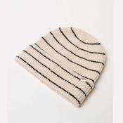 Surkana Knit Hat With Stripes in Ecru image