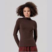 Surkana Turtle Neck T-shirt in Chocolate image