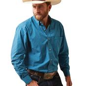 Ariat Men's Pro Series Kyzer Fitted Shirt in Lyons Blue image
