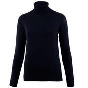 Welligogs Women's Merino Wool Roll Neck Jumper in Navy image